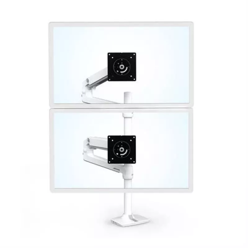 ERGOTRON LX Divkāršā statņa monitors, garā statne (balta)
