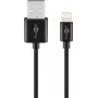 Goobay Lightning USB uzlādes un sinhronizācijas kabelis 1 m, melns