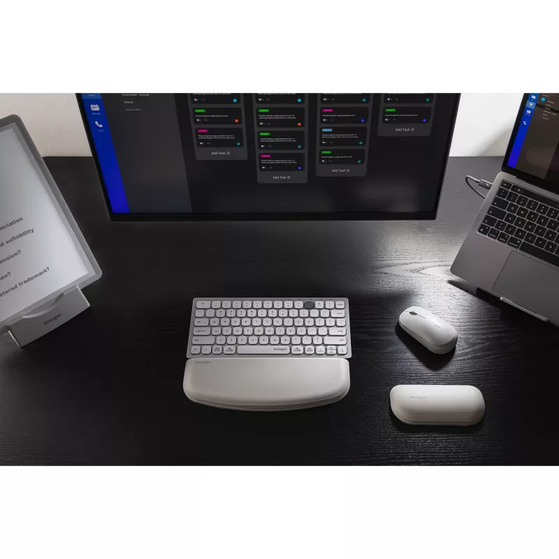 Kensington ErgoSoft K50432EU plaukstas balsts standarta pelei, mākslīgā āda, gēls, pelēks