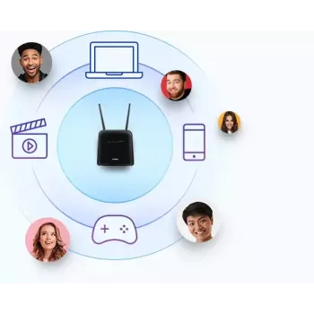 D-Link DWR-960 Divjoslu Wi-Fi 5 maršrutētājs ar 4G LTE rezerves savienojumu