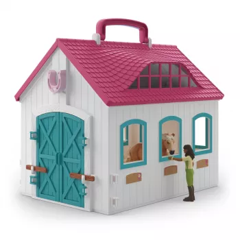 Schleich HORSE CLUB Atvērtā Staļļa komplekts Little Horseshoe 42703, vecumam 5-12 gadi