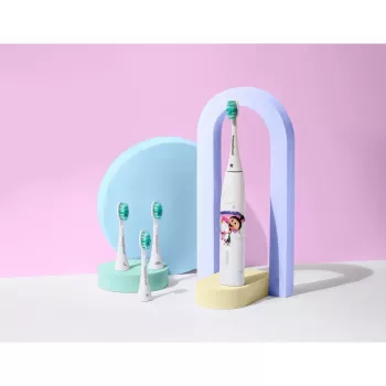 Elektriskā zobu birste Happybrush ECO VIBE KIDS Agnes + 3 rezerves uzgaļi