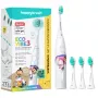 Elektriskā zobu birste Happybrush ECO VIBE KIDS Agnes + 3 rezerves uzgaļi