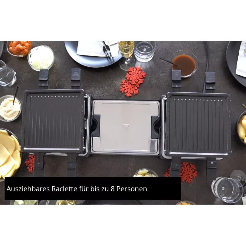 Unold 48755 raclette grils 8 personām 1300 W Melns