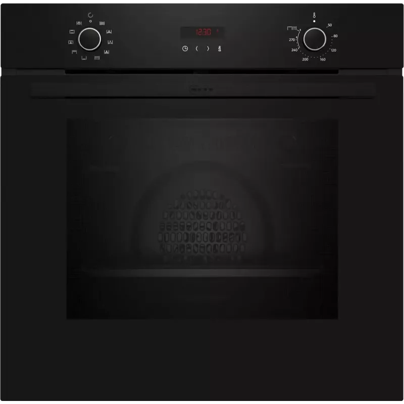 Plīts un cepeškrāsns komplekts NEFF B2CCG6AK3 + T18SDH9L0 — Stikla keramikas 4 zonu plīts, 71 L elektriskā cepeškrāsns, CircoTherm®
