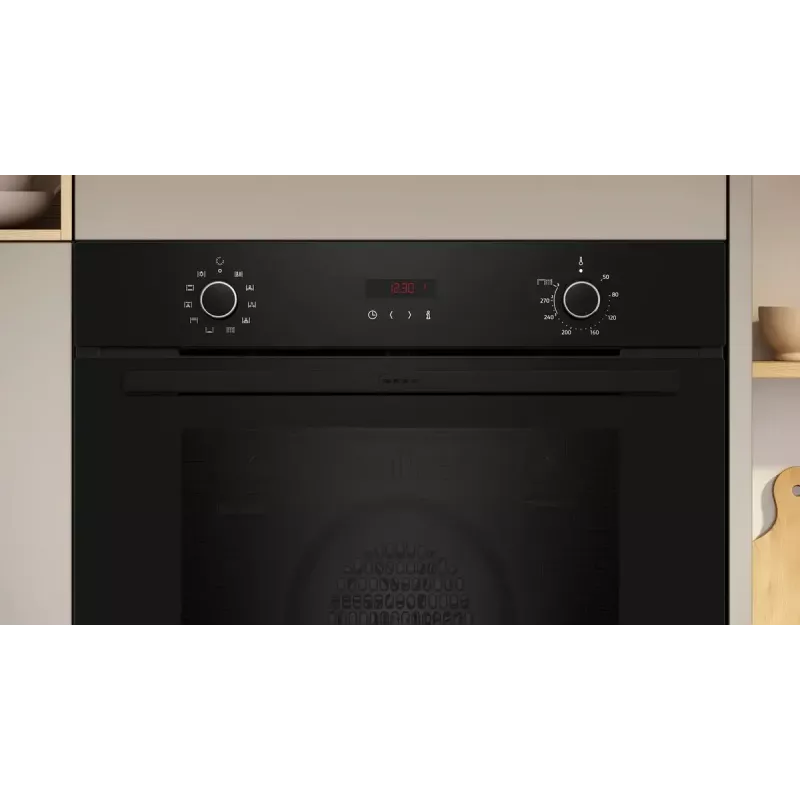 Plīts un cepeškrāsns komplekts NEFF B2CCG6AK3 + T18SDH9L0 — Stikla keramikas 4 zonu plīts, 71 L elektriskā cepeškrāsns, CircoTherm®