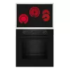 Plīts un cepeškrāsns komplekts NEFF B2CCG6AK3 + T18SDH9L0 — Stikla keramikas 4 zonu plīts, 71 L elektriskā cepeškrāsns, CircoTherm®