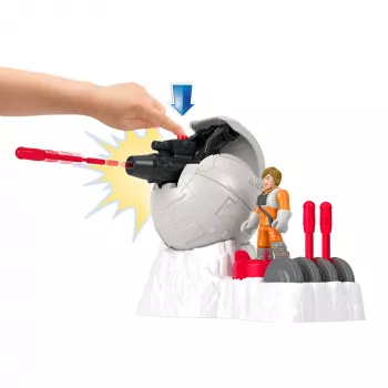 Fisher-Price Imaginext STAR WARS Rebel Bāzes Lielgabals ar Lūku Debesgājēju un 3 Šāviņiem, 5 Daļas