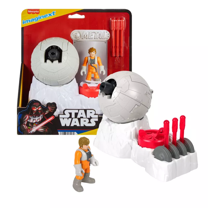Fisher-Price Imaginext STAR WARS Rebel Bāzes Lielgabals ar Lūku Debesgājēju un 3 Šāviņiem, 5 Daļas