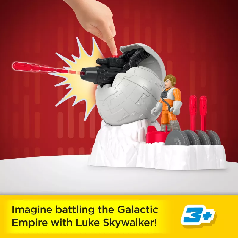 Fisher-Price Imaginext STAR WARS Rebel Bāzes Lielgabals ar Lūku Debesgājēju un 3 Šāviņiem, 5 Daļas