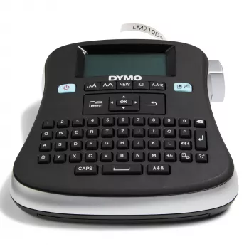 DYMO LabelManager 210D - marķētājs, QWZ/QWERTZ, D1 lentes, termopārnese, 180 x 180 DPI, 12 mm/s, melns/sudrabs