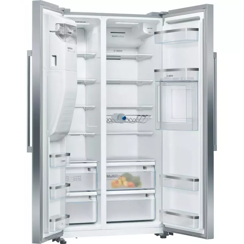 Bosch Serie 6 KAG93AIEP ledusskapis ar saldētavu Side-by-Side 560 L Nerūsējošais tērauds