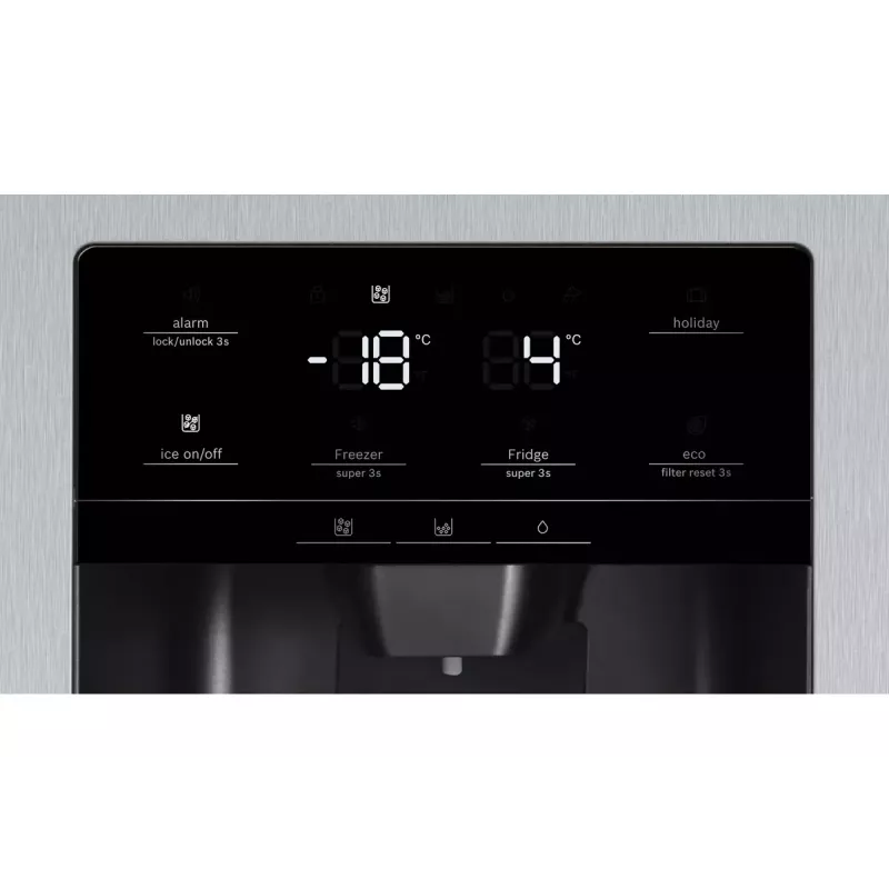 Bosch Serie 6 KAG93AIEP ledusskapis ar saldētavu Side-by-Side 560 L Nerūsējošais tērauds