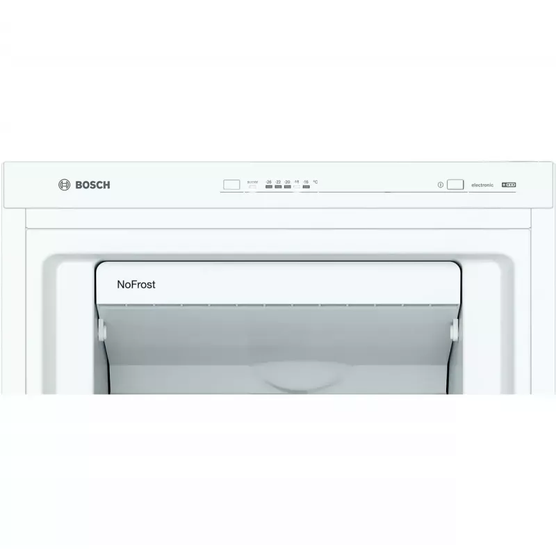 Brīvstāvošs saldētājs Bosch Serie 4 GSN29VWEP, 200 L, NoFrost, E klase, 1610×600×650 mm, balts