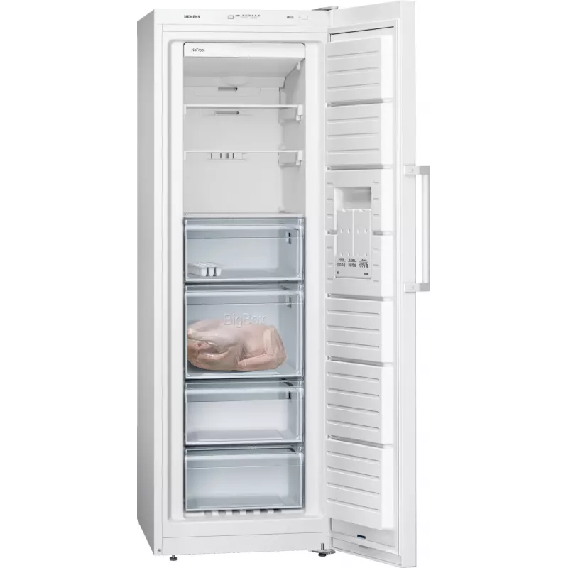 Saldētava Siemens iQ300 GS33NVWEP — 225 L, NoFrost, 20 kg/24h, E klase, balta