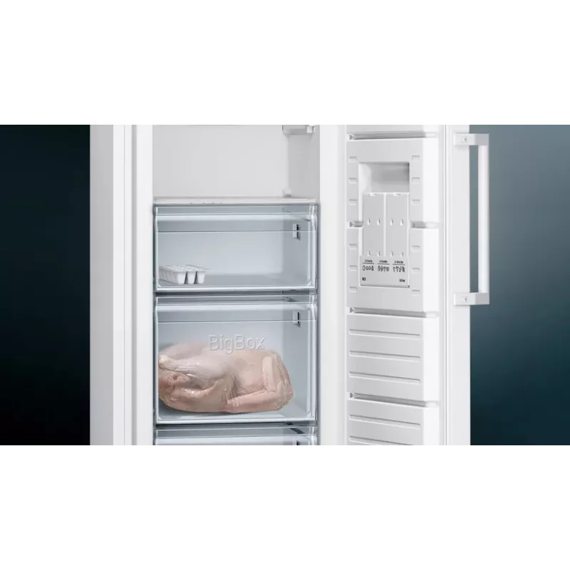 Saldētava Siemens iQ300 GS33NVWEP — 225 L, NoFrost, 20 kg/24h, E klase, balta