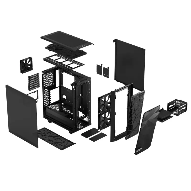 PC korpuss Fractal Design Meshify 2 Compact Tower Melns