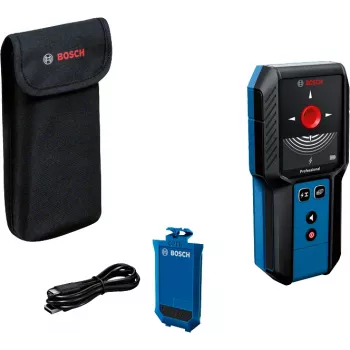 Bosch GMS 120-27 digitālais daudzfunkciju detektors strāvas vadiem, metālam, krāsainajiem metāliem, kokam
