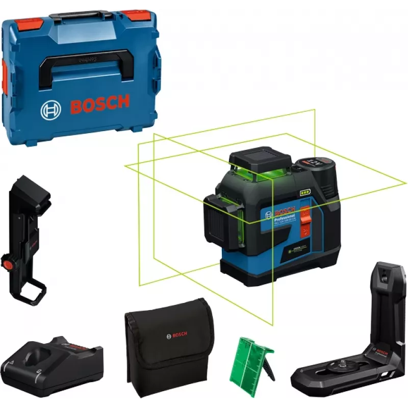Līnijas lāzers Bosch GLL 12V-100-33 CG LB10 DK20 0601065401 Zaļš 12V