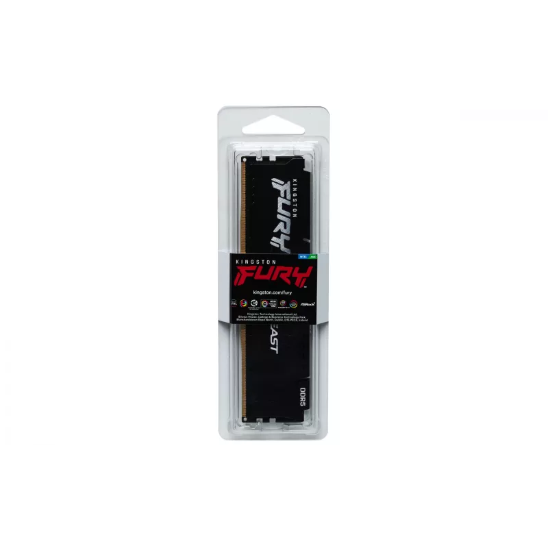 Kingston FURY Beast 16GB 5600MT/s DDR5 CL40 DIMM Melna