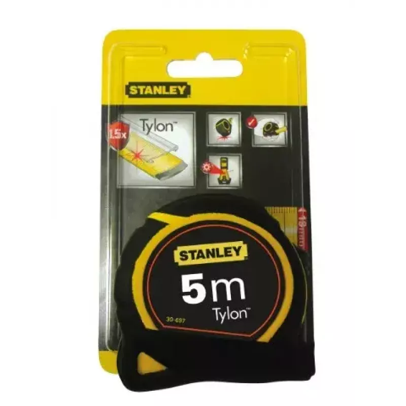 Mērlente Stanley 0-30-697 5m Melna Dzeltena