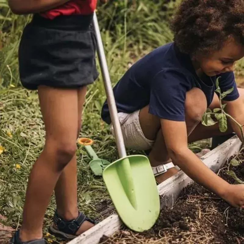 Lāpsta Fiskars MyFirst Alumīnija-Plastmasas, bērnu dārza lāpsta, zaļa