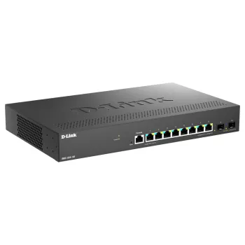 D-Link DMS-1250-10S/E pārvaldāms tīkla slēdzis 2.5G Ethernet (100/1000/2500) Melns
