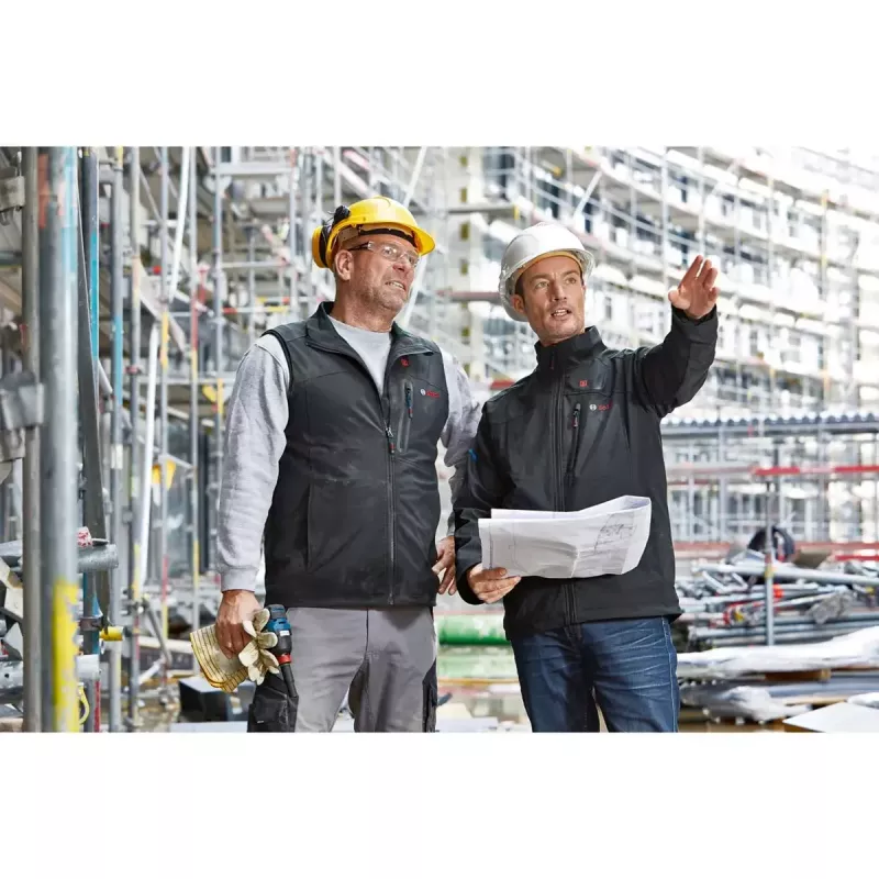 Bosch GHV 12+18V XA Professional apsildāma veste 3XL melna ar lādētāju un akumulatoru