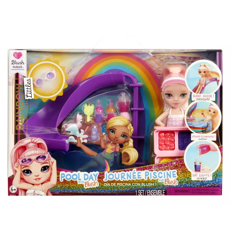Rainbow High Little Pool Day with Blush 522249-EUC rotaļu komplekts ar figūriņu, bērniem no 6 gadiem