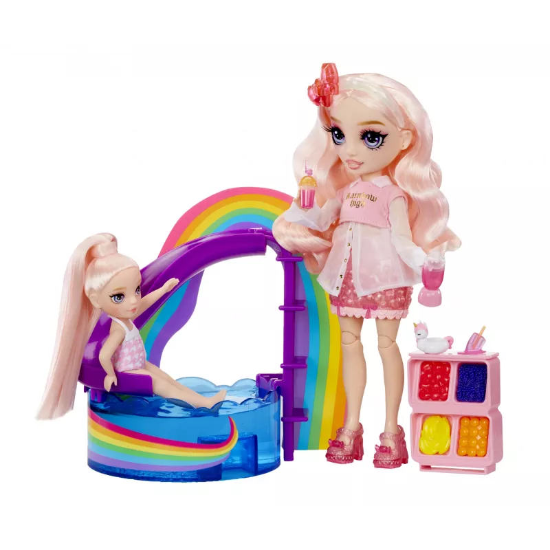 Rainbow High Little Pool Day with Blush 522249-EUC rotaļu komplekts ar figūriņu, bērniem no 6 gadiem