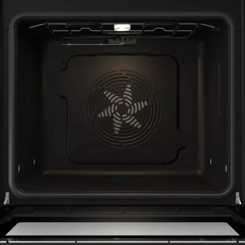 Gorenje BIGSPACE iebūvējamā elektriskā cepeškrāsns 77 L 3500 W — balta, skārienvadība un rotācijas pogas, halogēna lampa