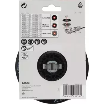 Bosch 2 608 601 711 X-LOCK atbalsta paliktnis leņķa slīpmašīnai, mīksts, 115 mm