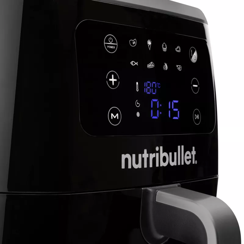 Gaisa fritieris NUTRIBULLET XXL Digital Air Fryer 7 L 1800 W Melns, 8 programmas, skārienvadība