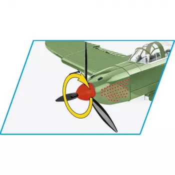 Konstruktors Cobi Bell P-39Q Airacobra Olīvzaļš