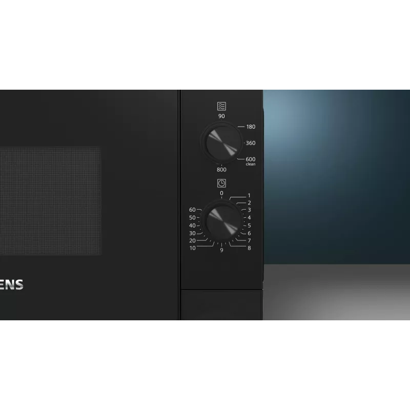 Siemens iQ300 FF020LMB2 mikroviļņu krāsns Solo melna Virsmas uzstādīšana 20 L 800 W