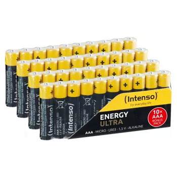 Vienreizējās lietošanas baterijas Intenso 7501510 Energy Ultra Alkaline AAA Micro 40 iepakojums