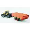 BRUDER 02220 sērijas piekabe ar 8 apaļķīpām, 1:16 mērogs