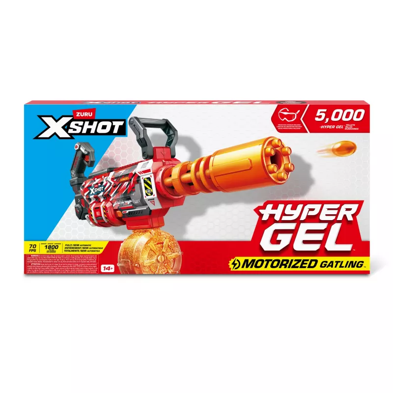 Gel blaster Zuru XSHOT Hyper Gel Gattlin Blaster — ātršāviena rotaļu blasteris ar rotējošu stobru