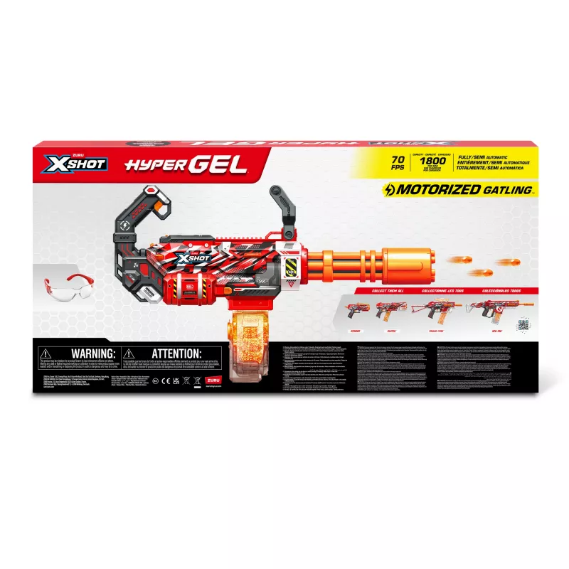 Gel blaster Zuru XSHOT Hyper Gel Gattlin Blaster — ātršāviena rotaļu blasteris ar rotējošu stobru