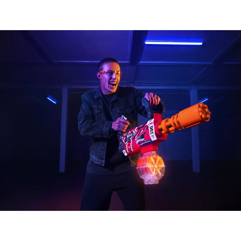 Gel blaster Zuru XSHOT Hyper Gel Gattlin Blaster — ātršāviena rotaļu blasteris ar rotējošu stobru