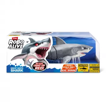 Zuru Robo Alive Great White Shark 71126 — interaktīva rotaļlieta haizivs ūdens rotaļām