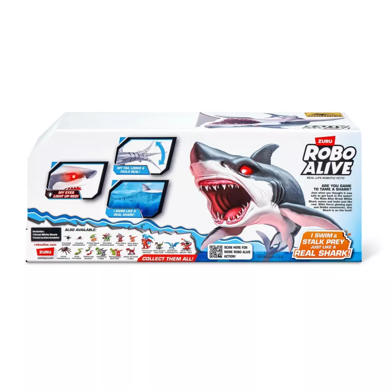 Zuru Robo Alive Great White Shark 71126 — interaktīva rotaļlieta haizivs ūdens rotaļām