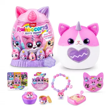 Mīkstā rotaļlieta Zuru Rainbocorns Kitty Mania, daudzkrāsaina, vecumam no 3 gadiem