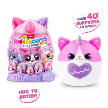 Mīkstā rotaļlieta Zuru Rainbocorns Kitty Mania, daudzkrāsaina, vecumam no 3 gadiem