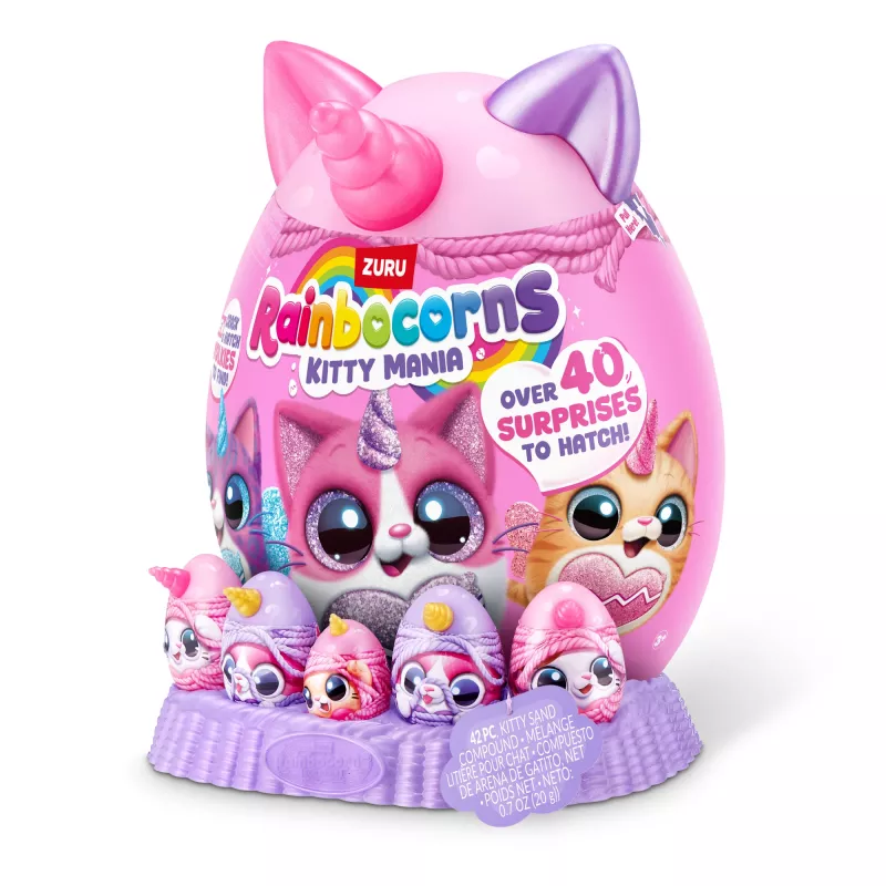 Mīkstā rotaļlieta Zuru Rainbocorns Kitty Mania, daudzkrāsaina, vecumam no 3 gadiem
