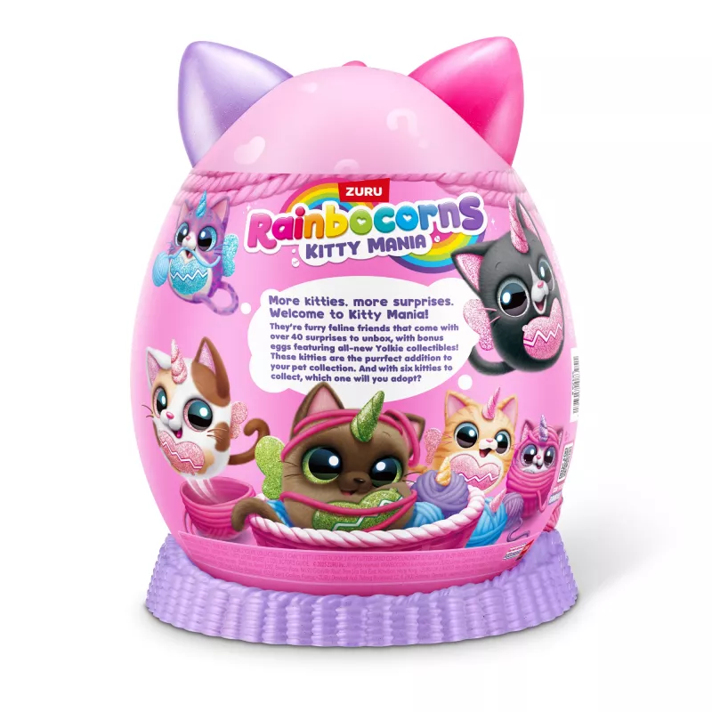 Mīkstā rotaļlieta Zuru Rainbocorns Kitty Mania, daudzkrāsaina, vecumam no 3 gadiem