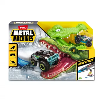 ZURU Metal Machines - Spēļu komplekts Krokodila uzbrukums trase + auto