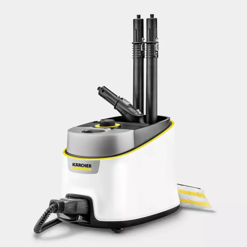 Kärcher SC 4 Deluxe Iron tvaika tīrīšanas ierīce, 2250 W, balta/melna, ar EasyFix grīdas komplektu un tvaika gludekli