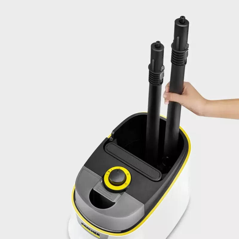 Kärcher SC 4 Deluxe Iron tvaika tīrīšanas ierīce, 2250 W, balta/melna, ar EasyFix grīdas komplektu un tvaika gludekli