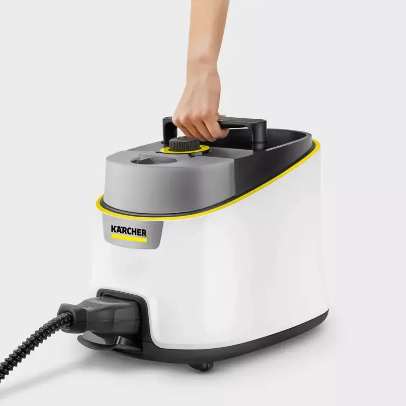 Kärcher SC 4 Deluxe Iron tvaika tīrīšanas ierīce, 2250 W, balta/melna, ar EasyFix grīdas komplektu un tvaika gludekli